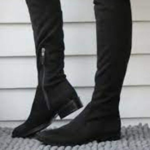 LIKE NEW SAM EDELMAN OTK PALOMA BLACK SUEDE BOOTS SIZE 7- RETAIL $398 - Picture 5 of 12